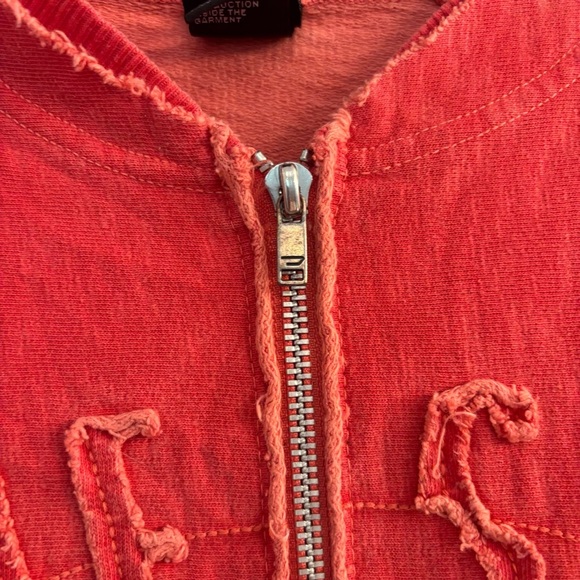 Diesel Red Zip-Up Sweater - Picture 3 of 9